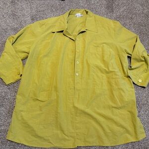 Chartreuse Women’s relaxed blazer Chalou Germany sz 3X (US 24)